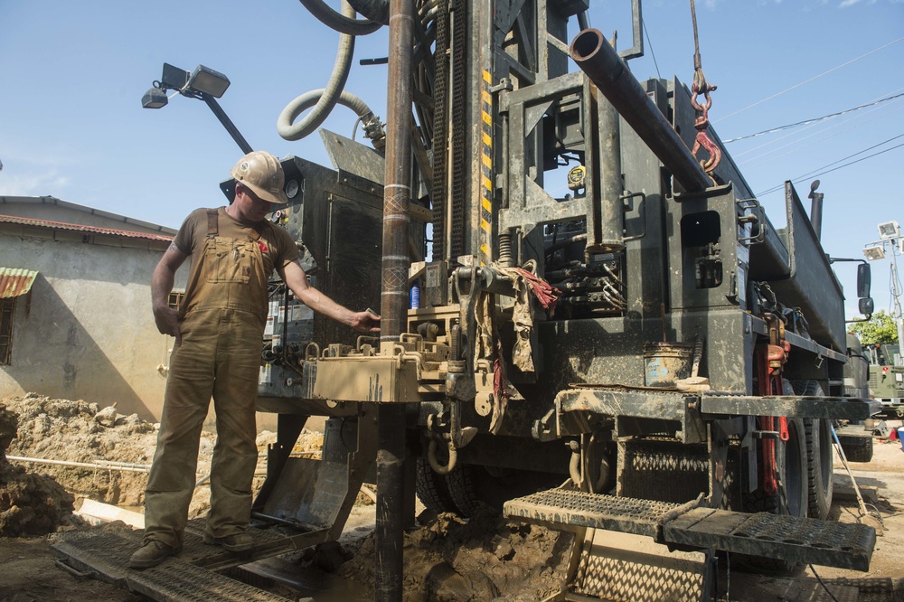 Seabees Drill Water Wells in Guatemala during Southern Partnership Station 17