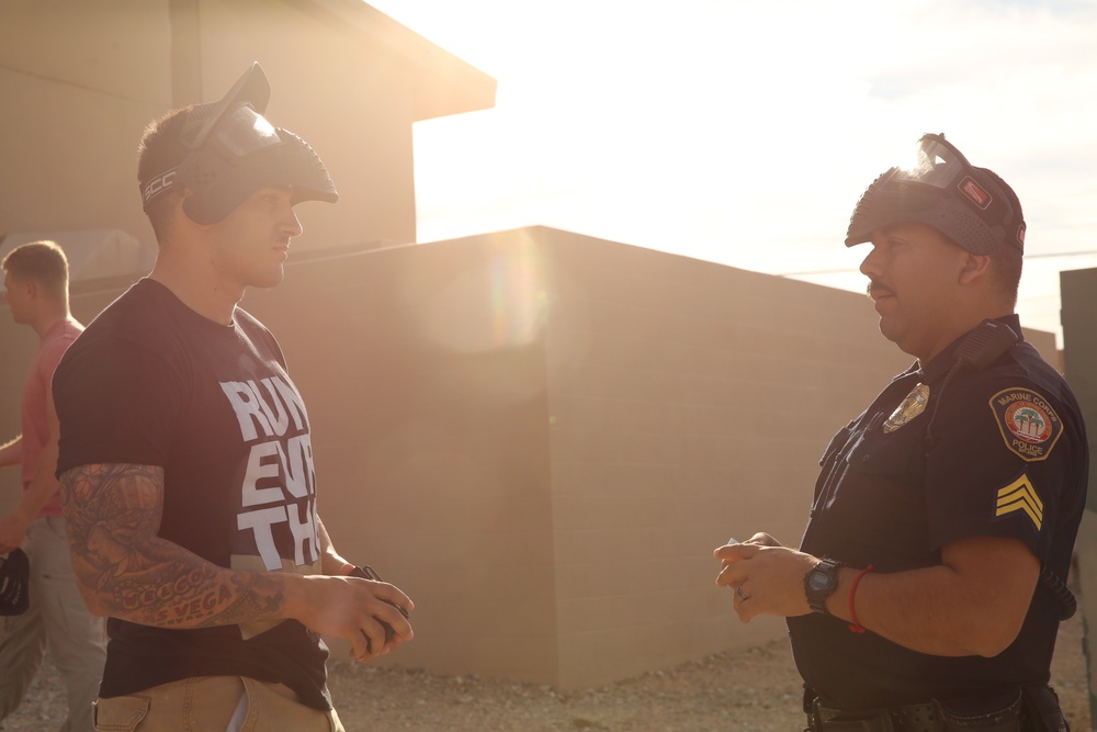 PMO conducts active shooter drill in base theater