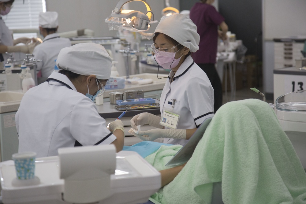 3d Dental Battalion command deck visits Okinawa Dental Hygiene School