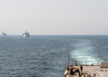 Howard Escorts USS America, UK’s Fort Rosalie