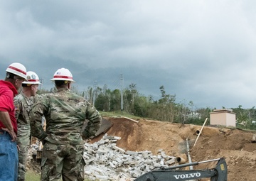The Chief of Engineers Observes Repairs to Guajataca Dam