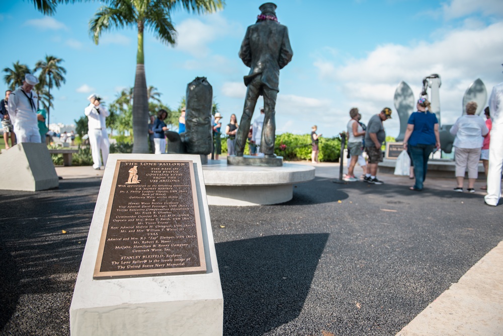 Lone Sailor Statue Dedicated at the Pearl Harbor Visitor Center