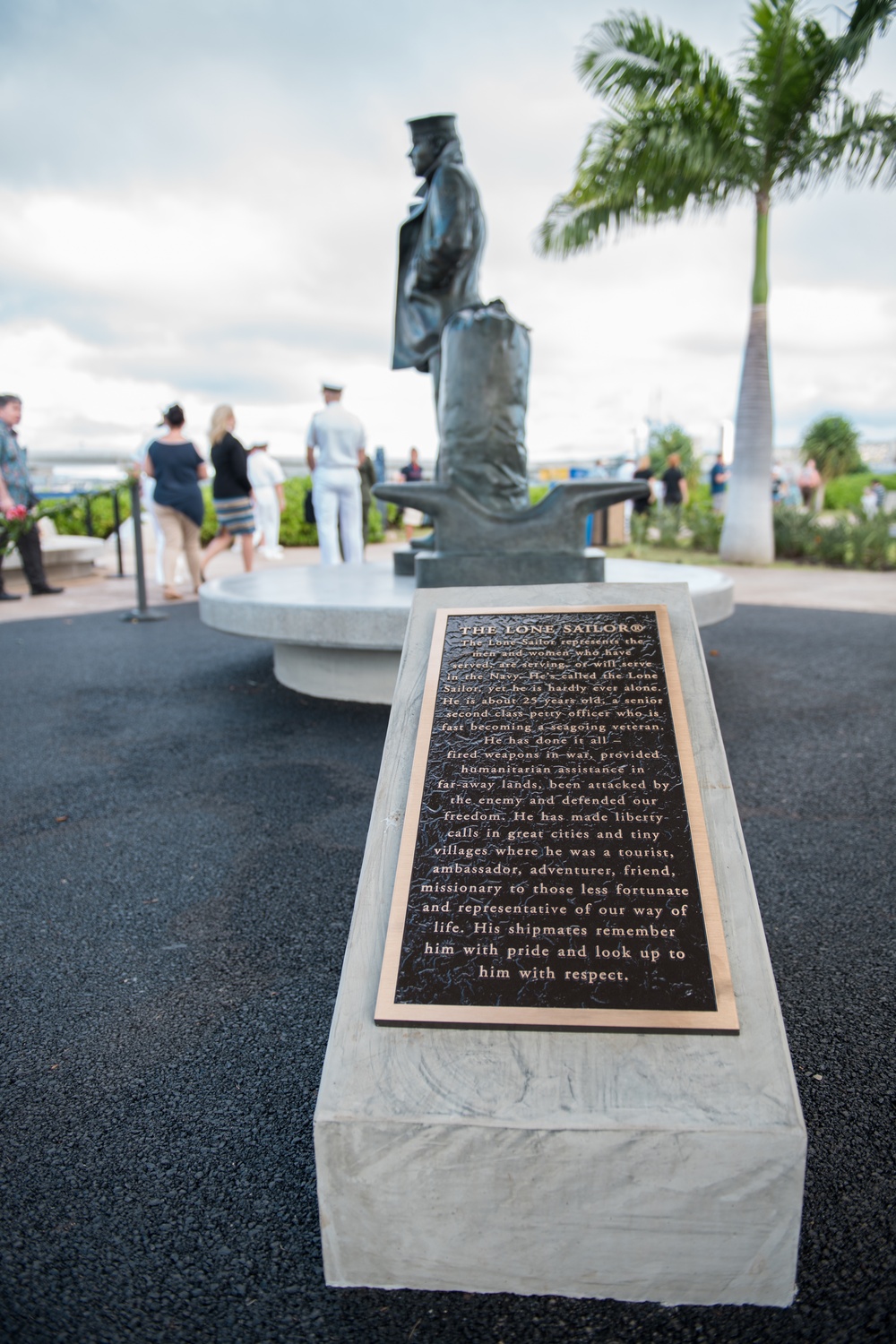 Lone Sailor Statue Dedicated at the Pearl Harbor Visitor Center