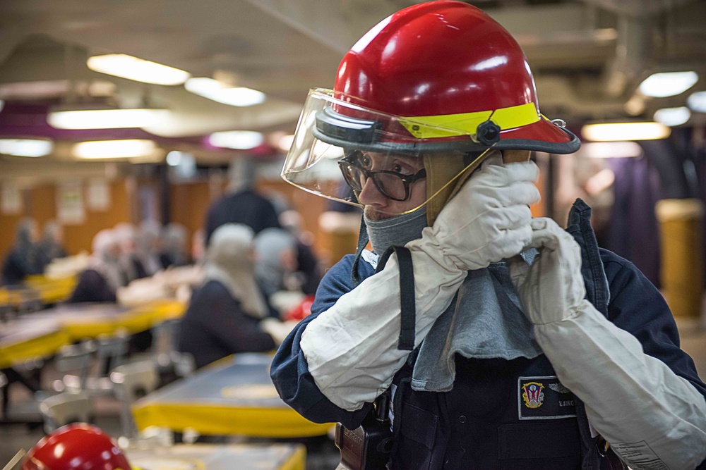 Sailors Participate in General Quarters Drill