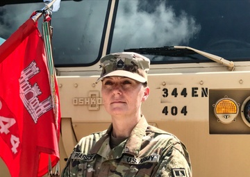One of the First female U.S. Army Reserve staff noncommissioned officers to graduate from Combat Engineer Reclassification School