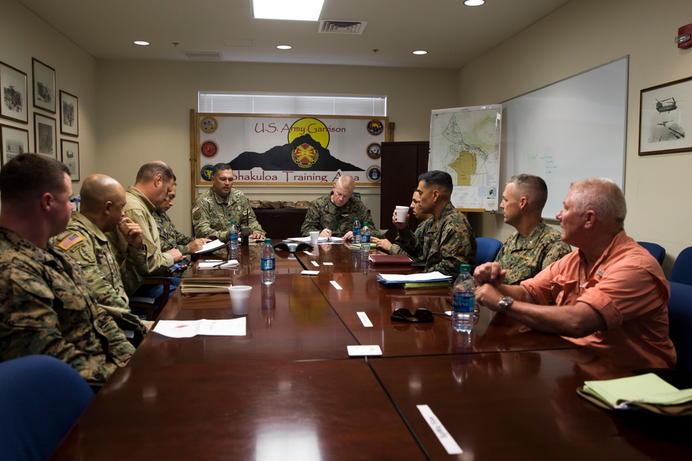 Brig. Gen. Rock Surveys Pōhakuloa Training Area