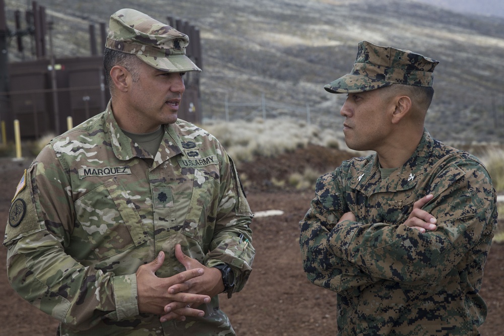 Brig. Gen. Rock Surveys Pōhakuloa Training Area