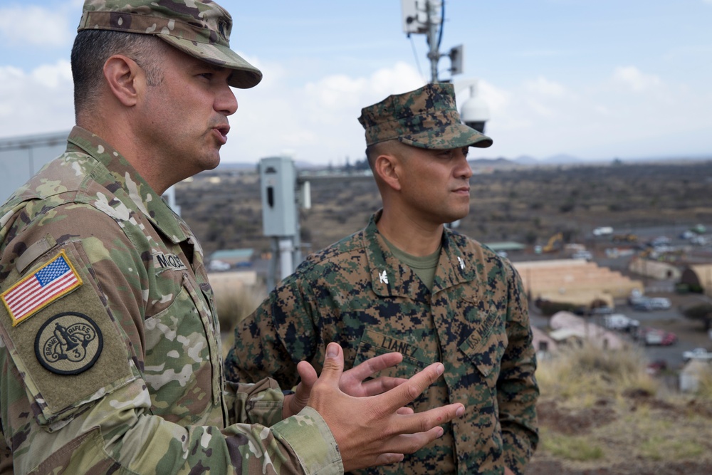 Brig. Gen. Rock Surveys Pōhakuloa Training Area