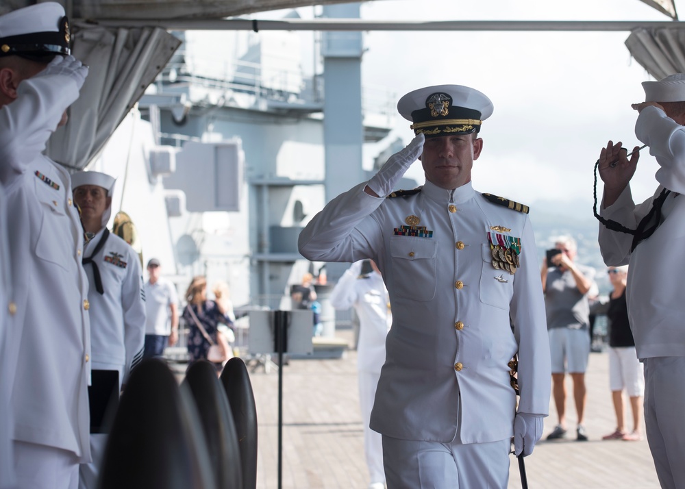Naval Submarine Support Command Pearl Harbor Holds Change of Command Ceremony Aboard Battleship Missouri Memorial