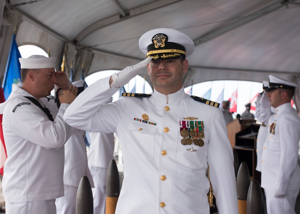 Naval Submarine Support Command Pearl Harbor Holds Change of Command Ceremony Aboard Battleship Missouri Memorial