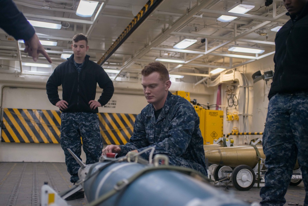 Sailors Conduct Ordnance Training