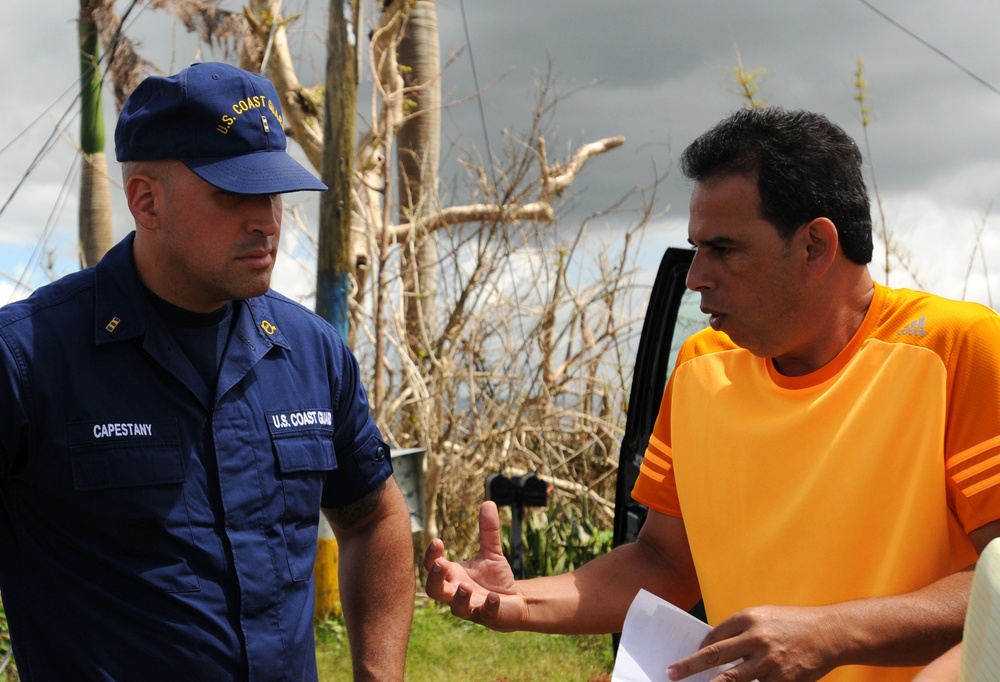 Coast Guardsman distribute food throughout Puerto Rico
