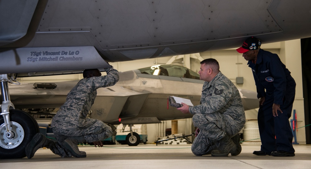 Tuskegee, JBER Airman perform historic F-22 inspection