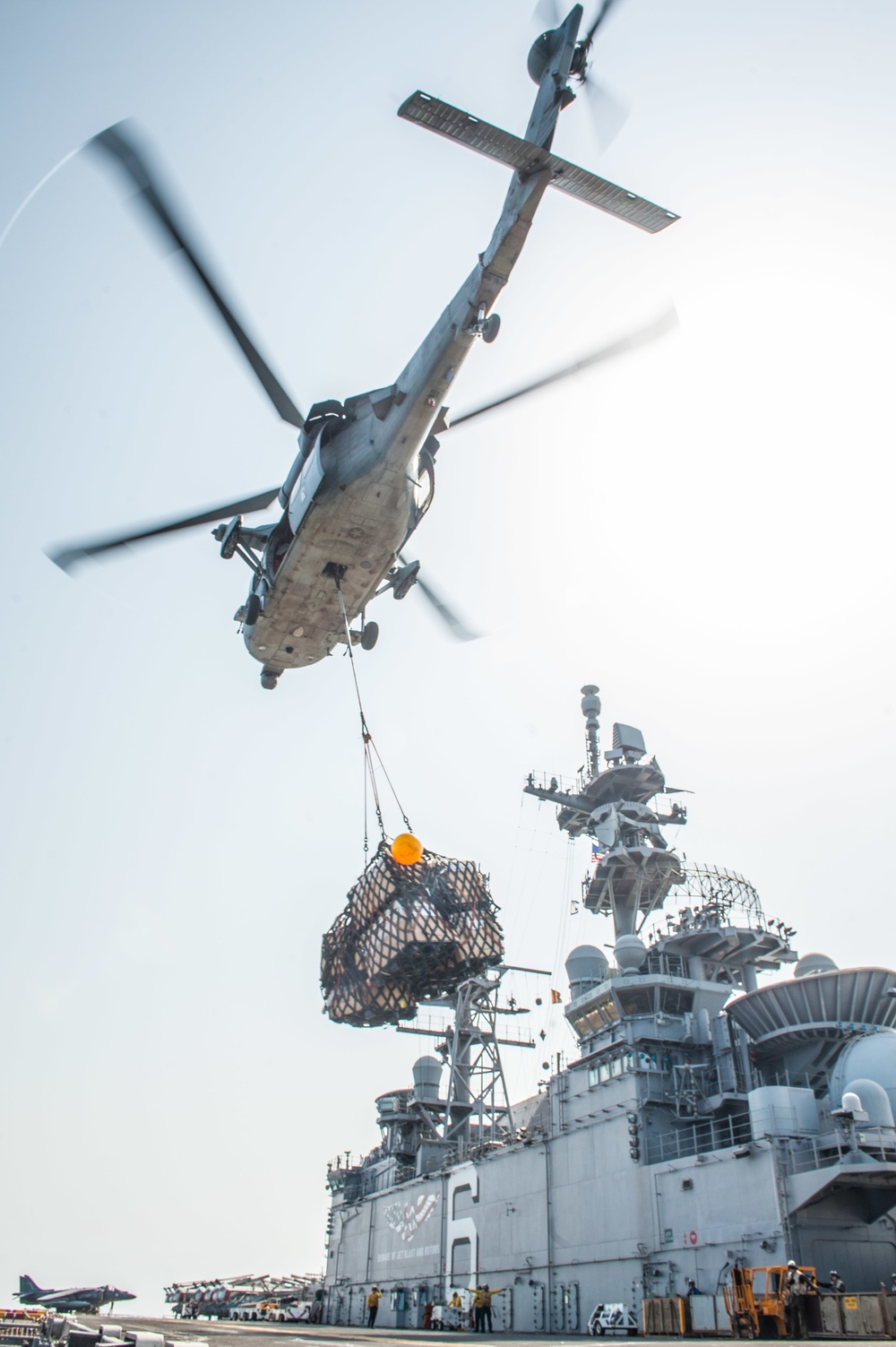 USS America conducts Vertical Replenishment