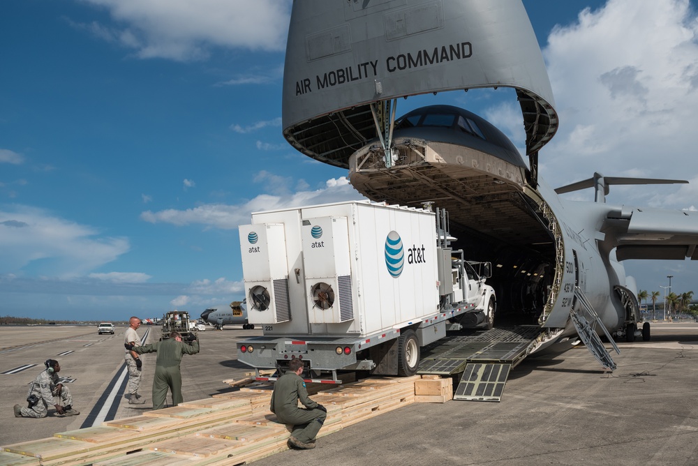 Kentucky Air Guardsmen process 7.2 million pounds of relief supplies for Hurricane Maria in Puerto Rico