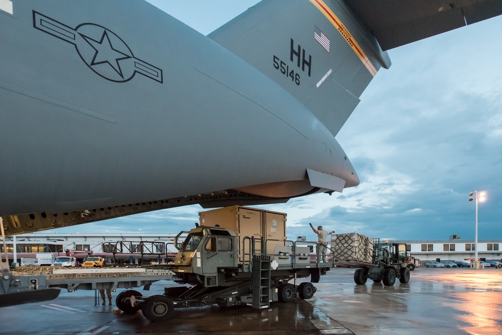 Kentucky Air Guardsmen process 7.2 million pounds of relief supplies for Hurricane Maria in Puerto Rico