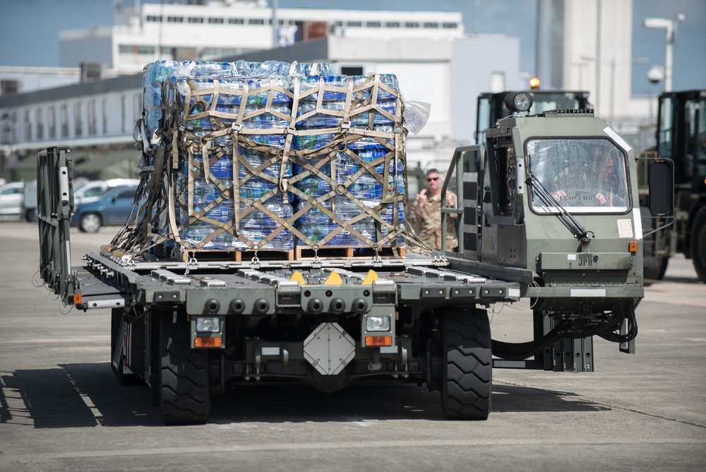 Kentucky Air Guardsmen process 7.2 million pounds of relief supplies for Hurricane Maria in Puerto Rico