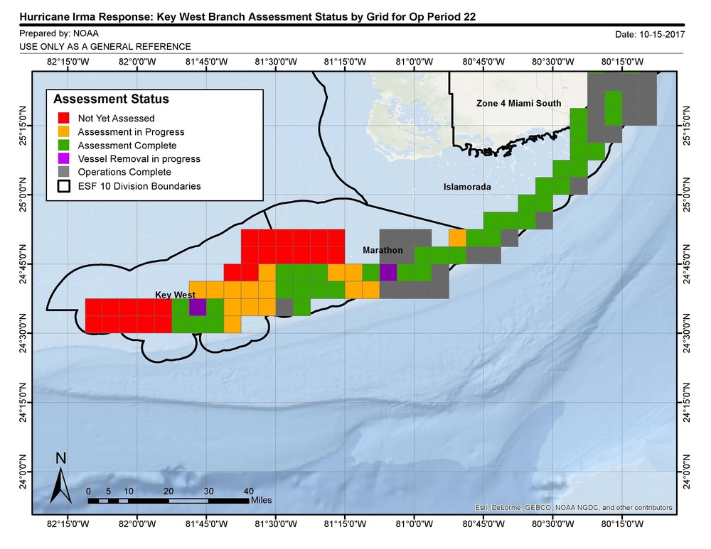 NOAA chart - Florida Keys - Oct. 15