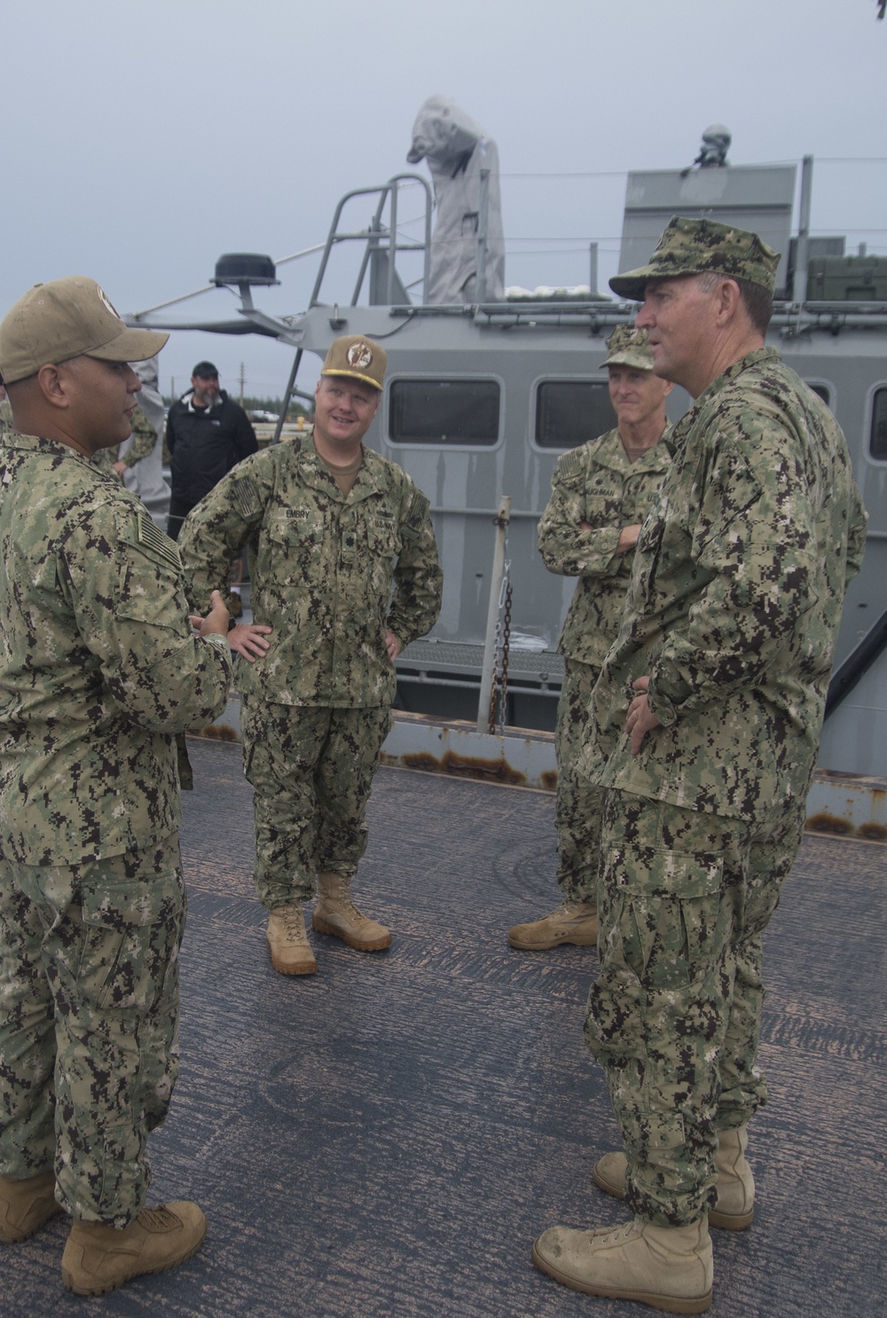 Rear Adm. Brakke Visists CTF 75 Commands