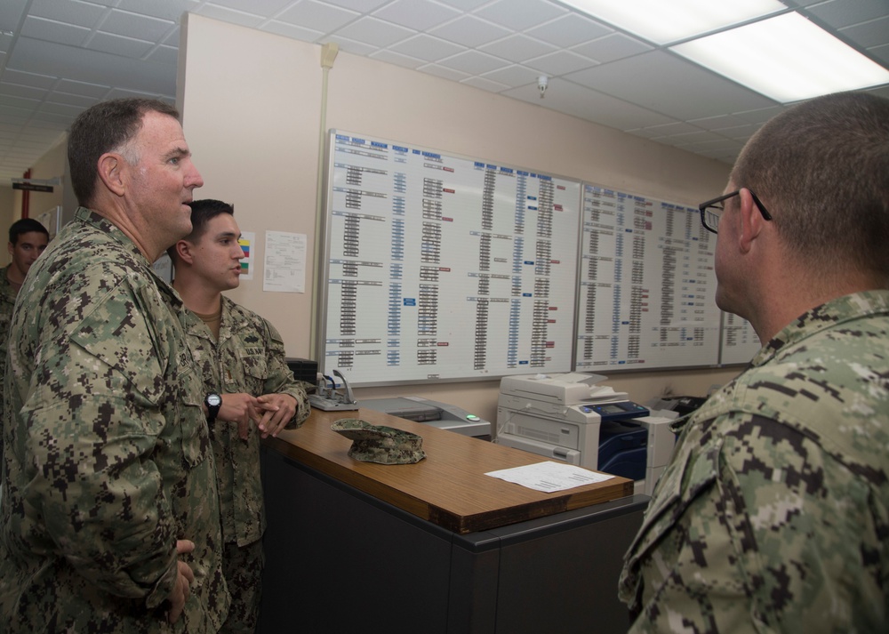 Rear Adm. Brakke Visists CTF 75 Commands