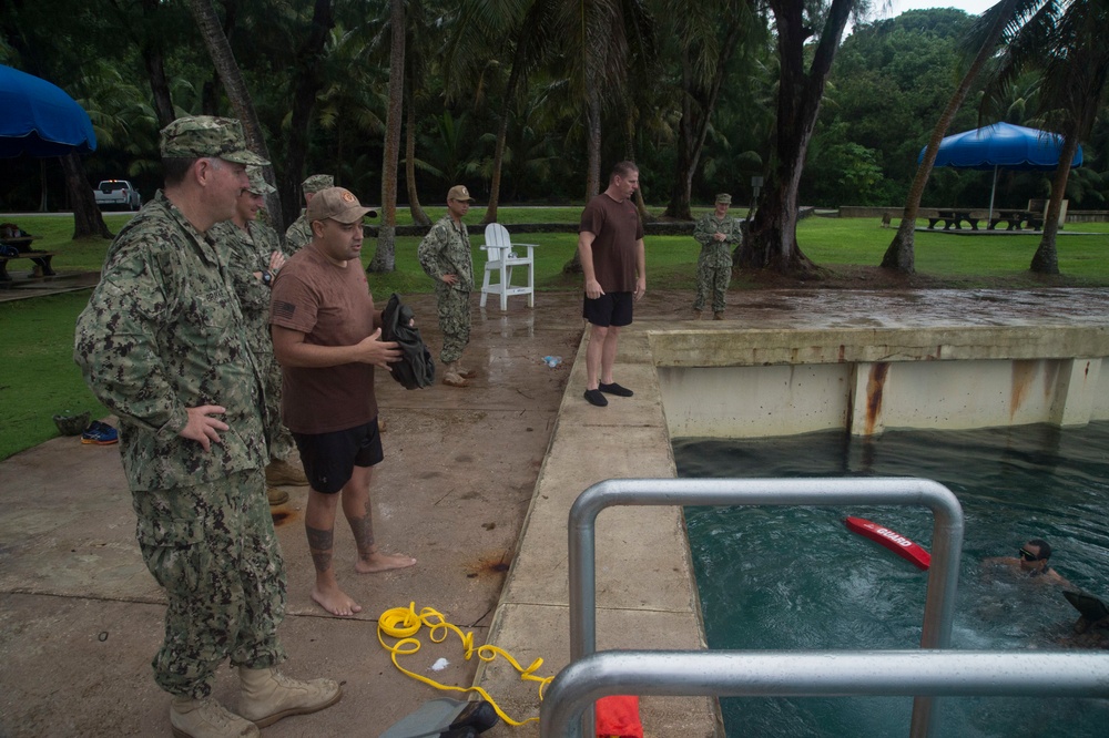 Rear Adm. Brakke Visists CTF 75 Commands