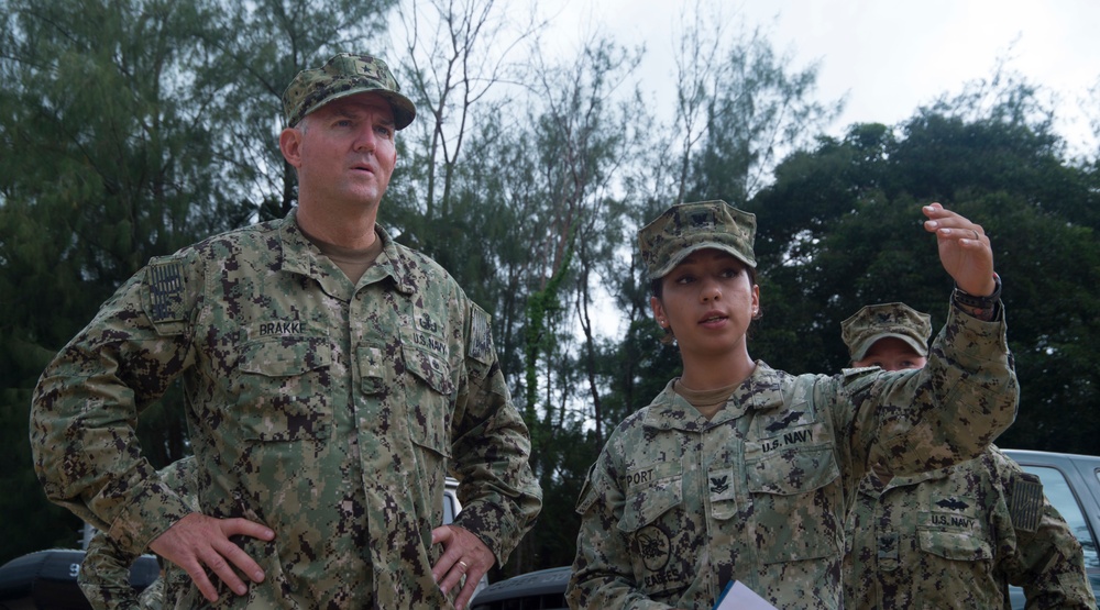Rear Adm. Brakke Visists CTF 75 Commands