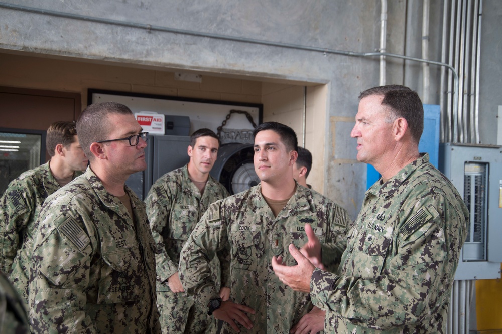 Rear Adm. Brakke Visists CTF 75 Commands