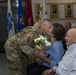 Soldier Gives Flowers to Mother