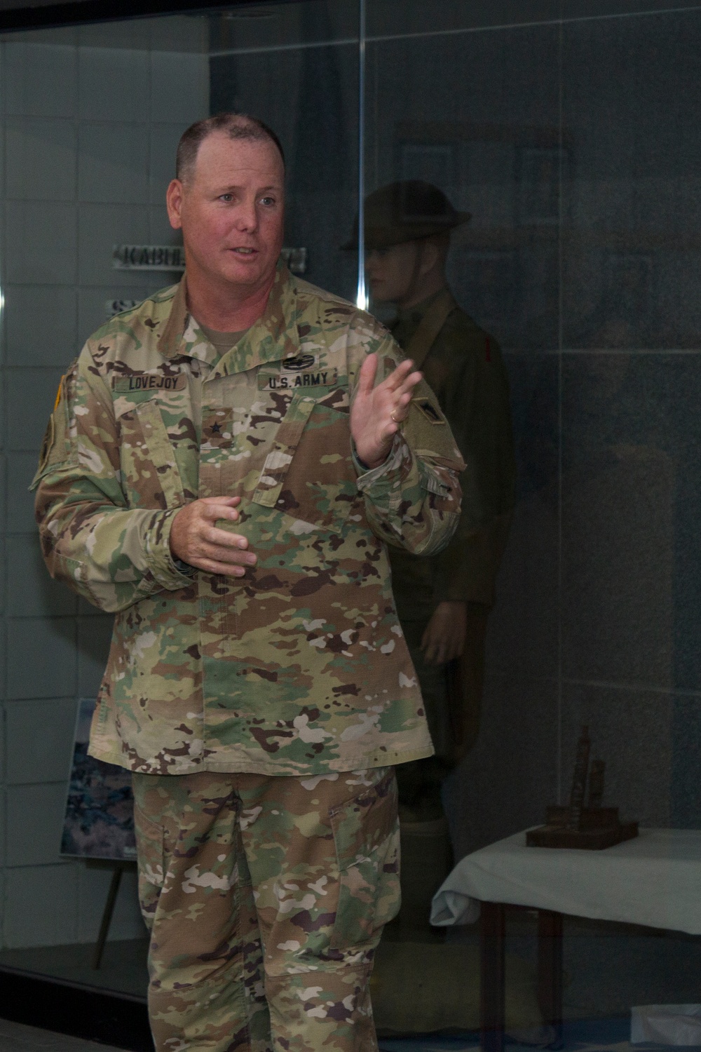 Soldier Speaks during Promotion Ceremony
