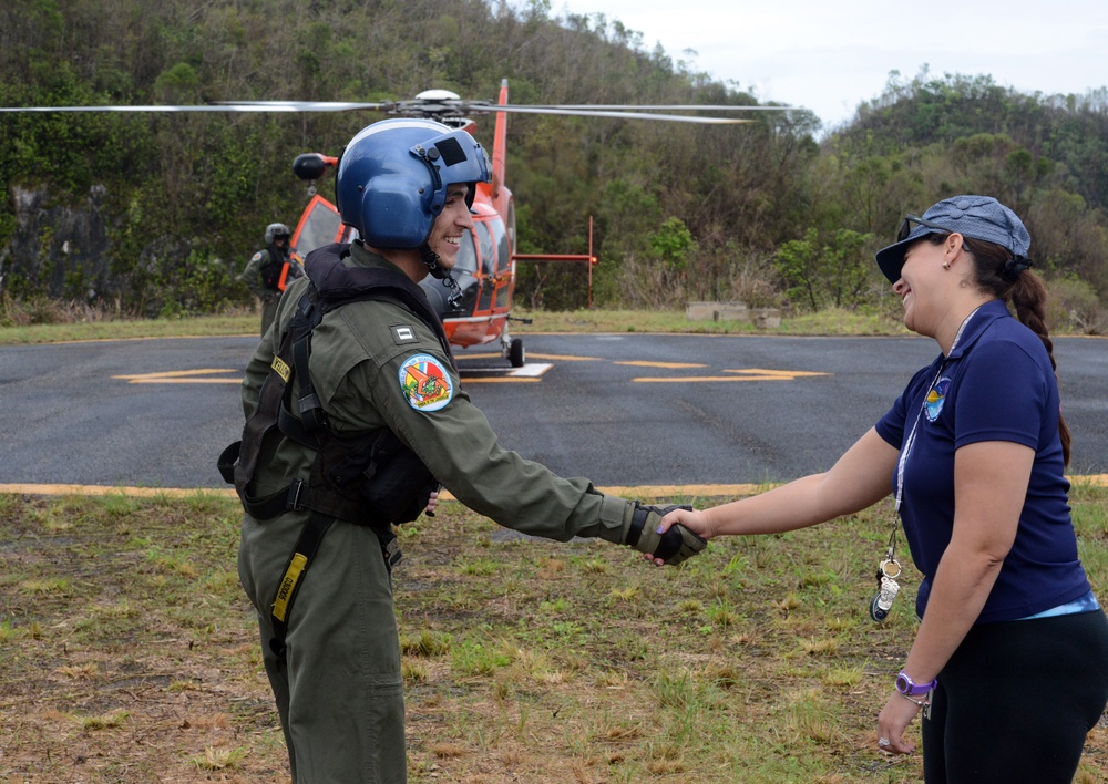 Coast Guard delivers FEMA food, water to Arecibo Observatory in Arecibo, Puerto Rico