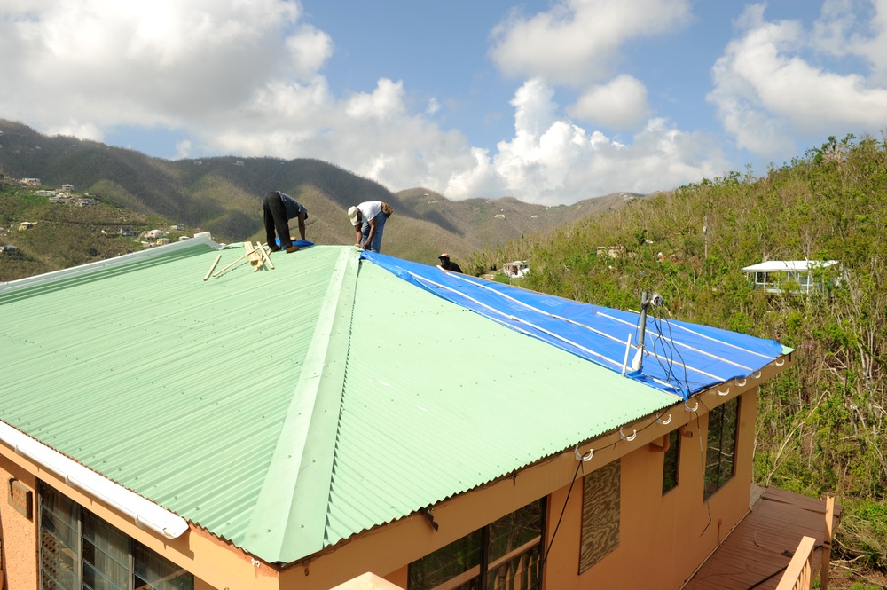 US Army Corps of Engineers Continue Efforts of Operation Blue Roof in St. John