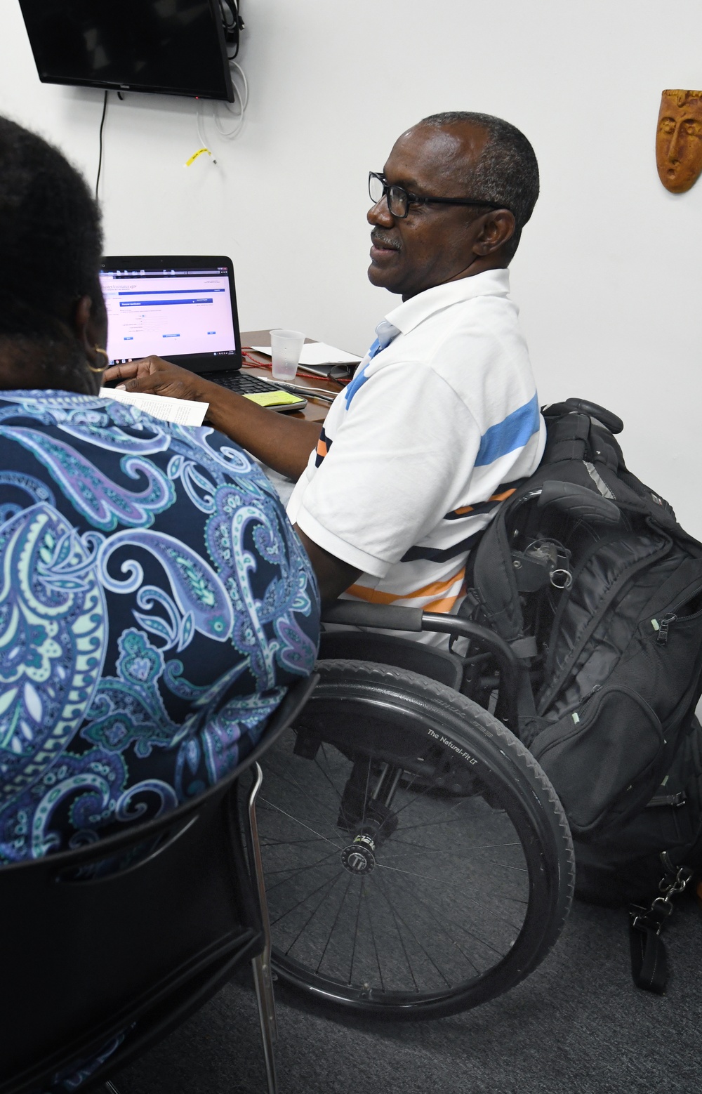 Workers Help Residents at the  Disability Rights Center of the VIrgin Islands in St. Thomas