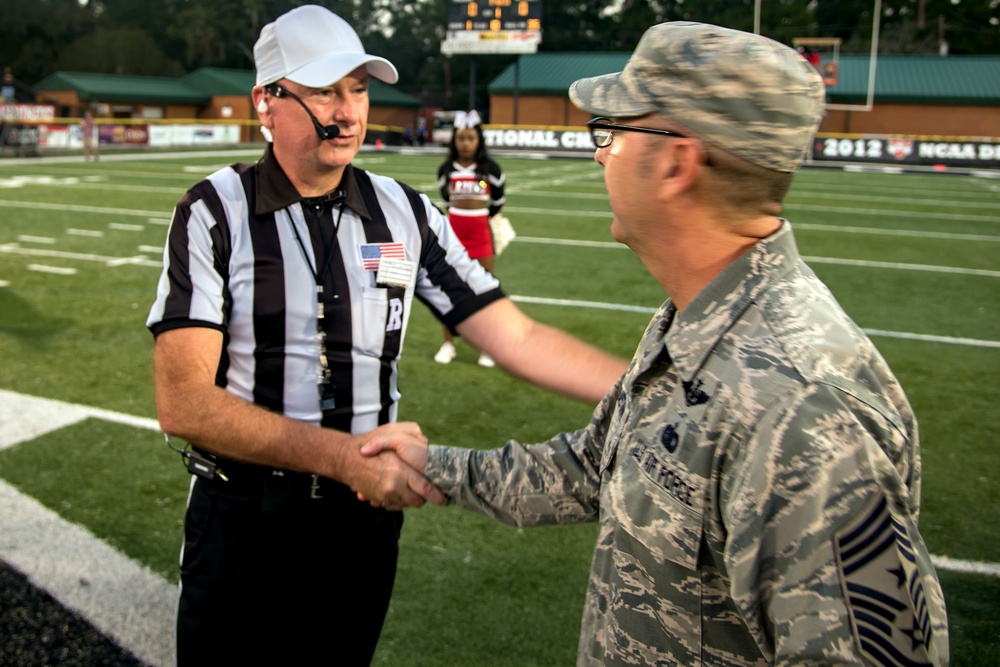 VSU football pays tribute to millitary members