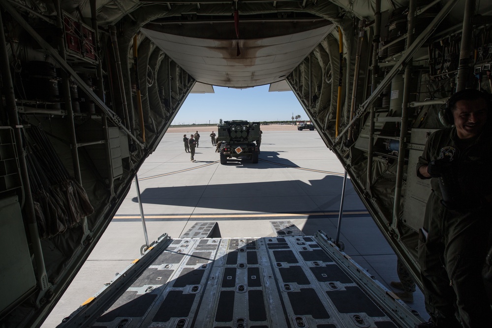 WTI Marines Load a HIMAR Into A KC-130J