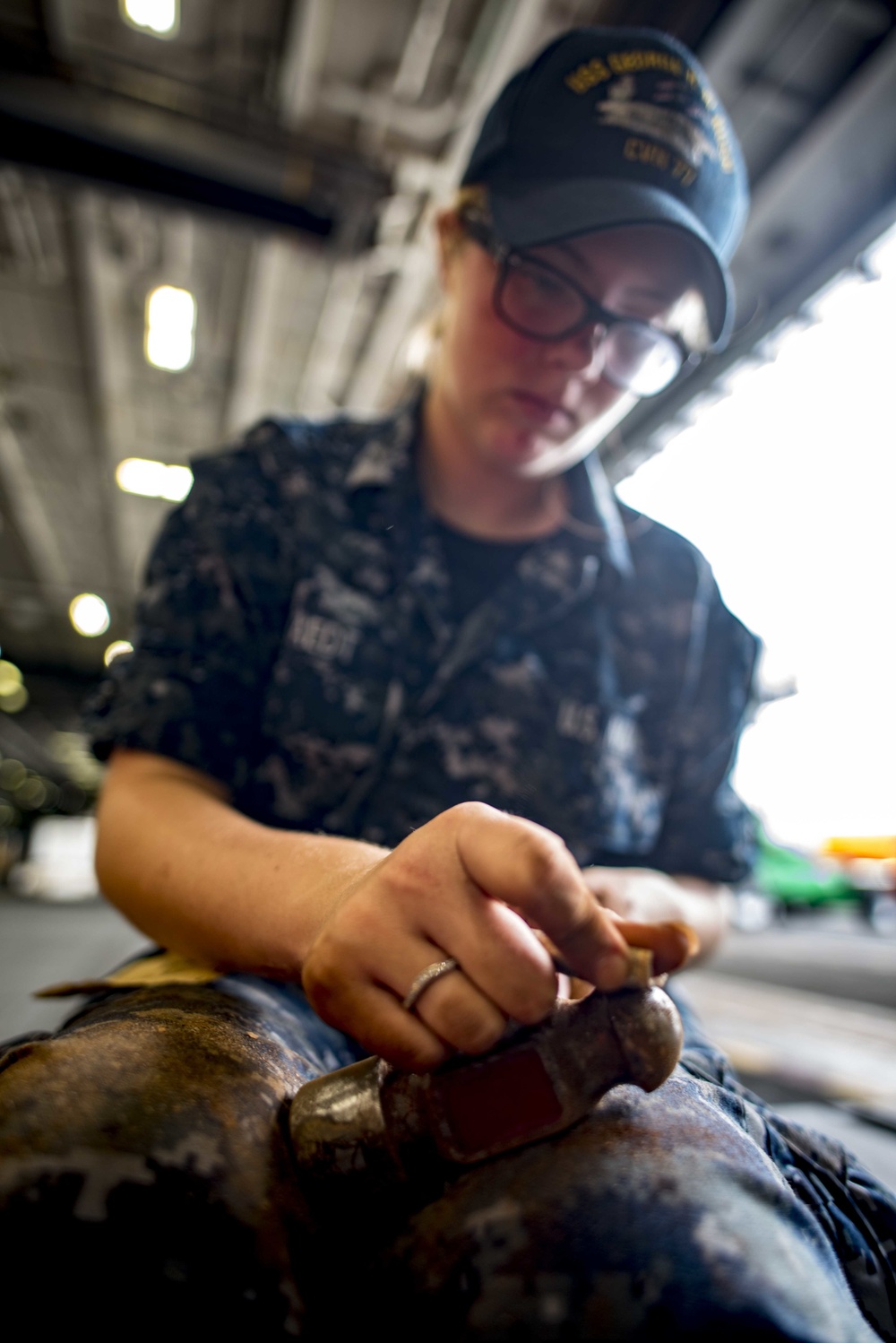 GHWB is the flagship of Carrier Strike Group (CSG) 2, which is comprised of the staff of CSG-2; GHWB; the nine squadrons and staff of Carrier Air Wing (CVW) 8; Destroyer Squadron (DESRON) 22 staff and guided-missile destroyers USS Laboon (DDG 58) and USS