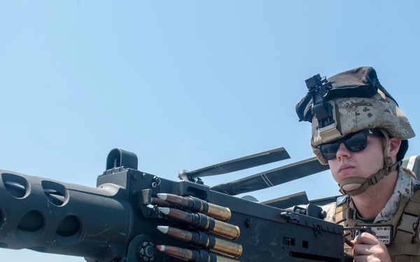 USS America Marines stand watch