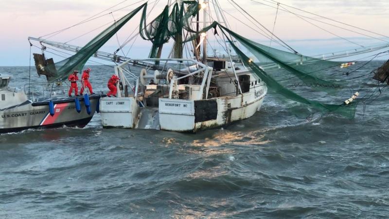Coast Guard assists boat taking on water off Ocracoke Island, NC