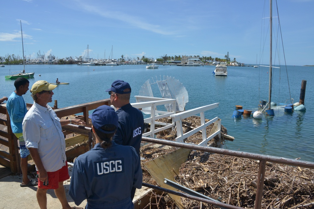 Maria ESF-10 PR Unified Command responders evaluate damaged vessels in Puerto Rico