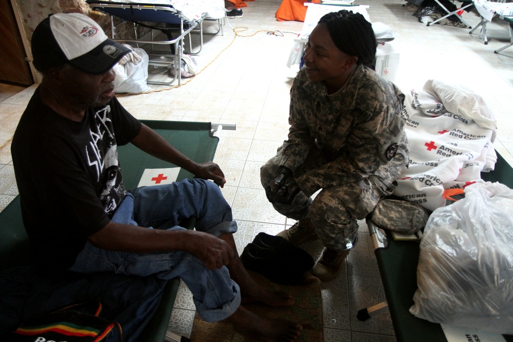 Pennsylvania National Guard medical personnel assist U.S. Virgin Islands residents