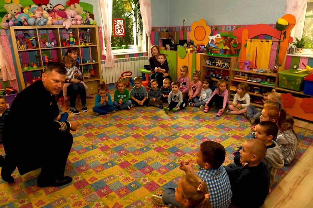 NSF Redzikowo Sailors visit a local school in Slupsk, Poland