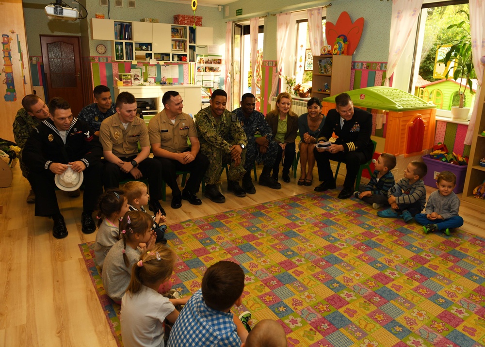 NSF Redzikowo Sailors visit a local school in Slupsk, Poland