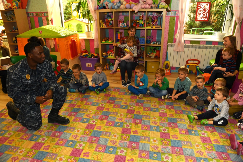 NSF Redzikowo Sailors visit a local school in Slupsk, Poland