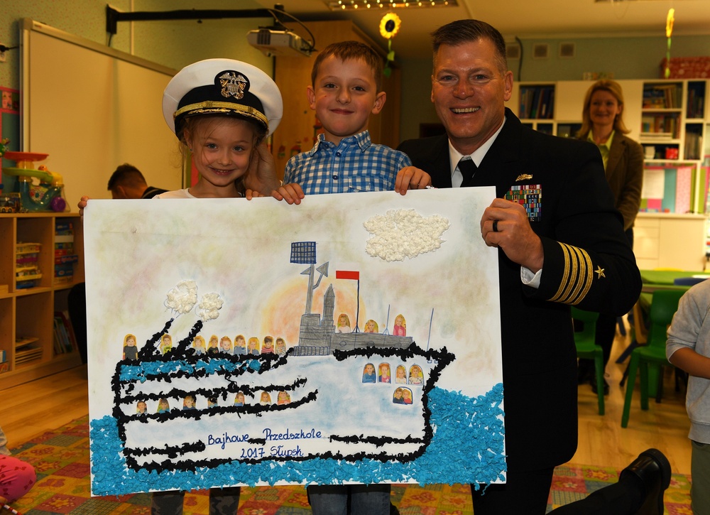 NSF Redzikowo Sailors visit a local school in Slupsk, Poland