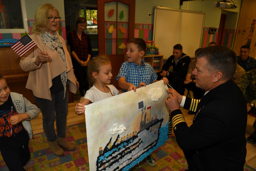 NSF Redzikowo Sailors visit a local school in Slupsk, Poland