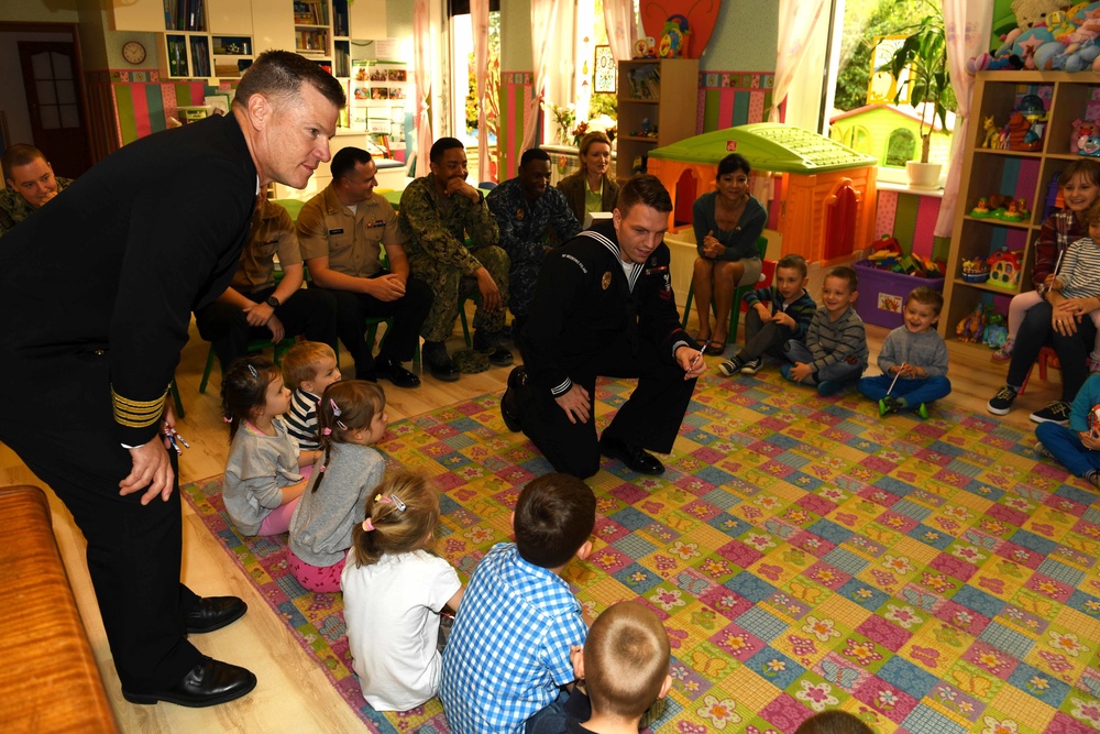 NSF Redzikowo Sailors visit a local school in Slupsk, Poland