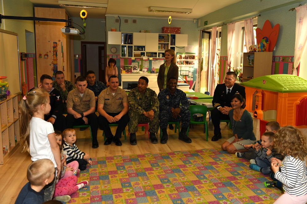 NSF Redzikowo Sailors visit a local school in Slupsk, Poland