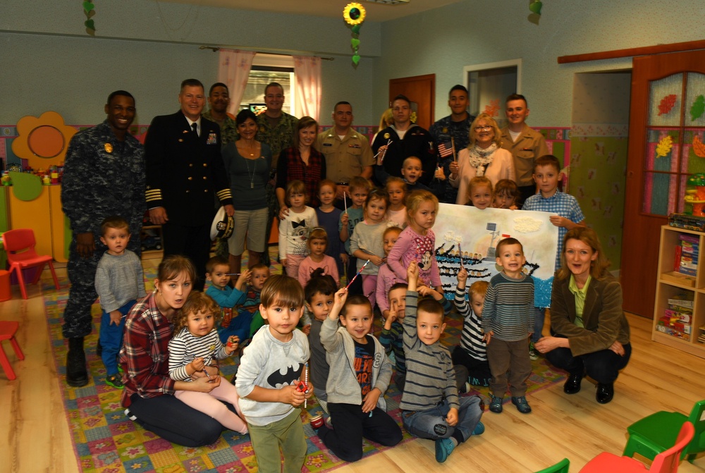 NSF Redzikowo Sailors visit a local school in Slupsk, Poland