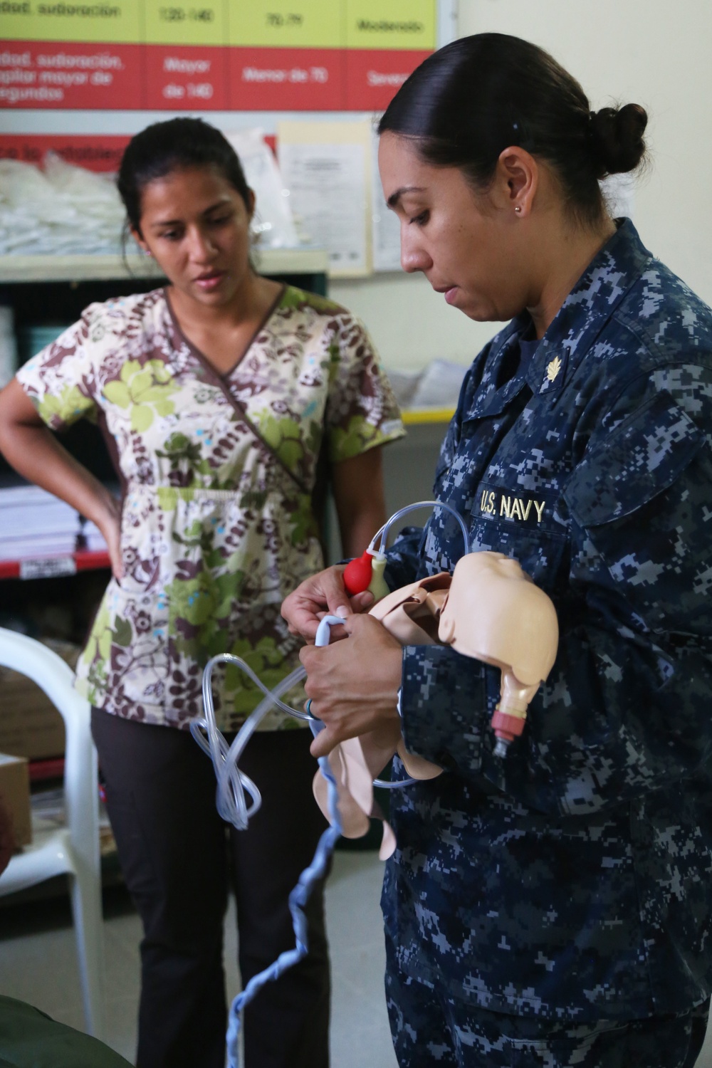 U.S. Navy Nurse Donates Medical Equipment during SPS 17