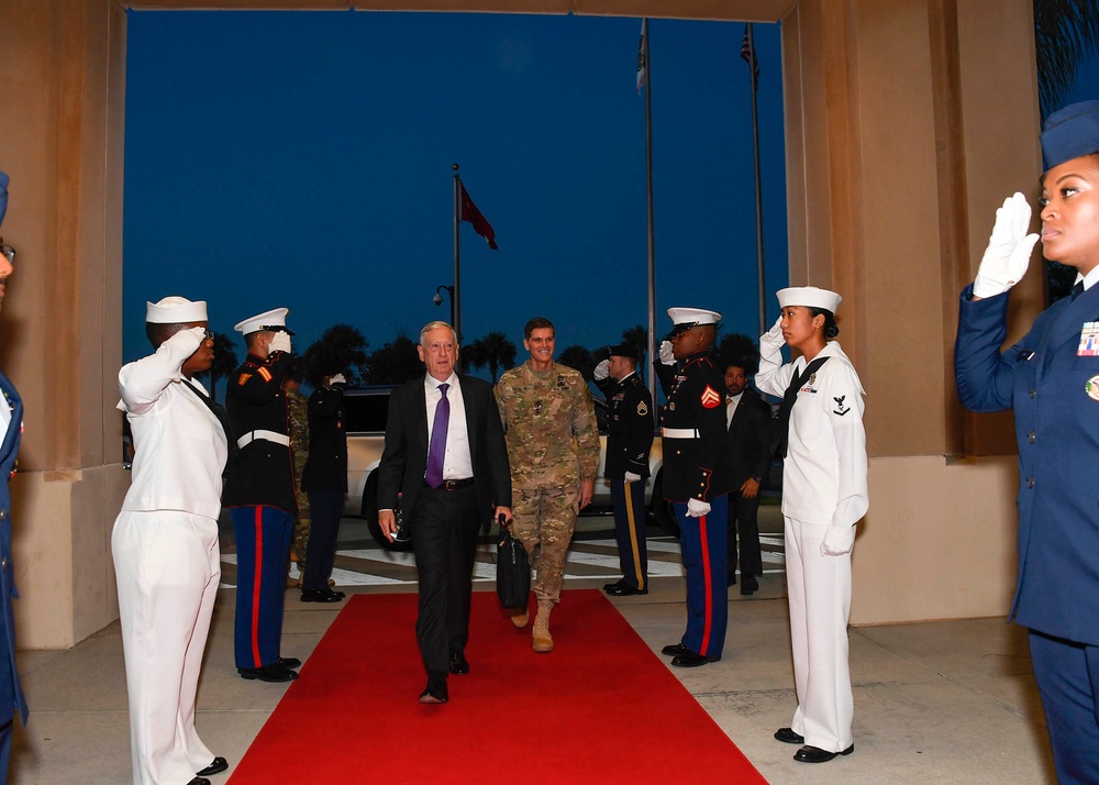 SecDef arrives at US Central Command HQ