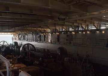 USS Pearl Harbor flight deck personnel launch and recover Army helicopters